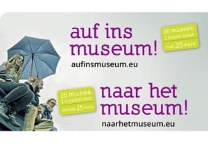 zweisprachiges Logo auf ins museum! naar het museum!