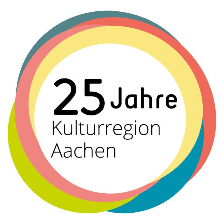 In bunten Kreisen steht "25 Jahre Kulturregion Aachen".