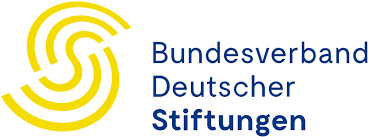 Zwei gelbe Halbkreise und daneben die Aufschrift Bundesverband Deutscher Stiftungen